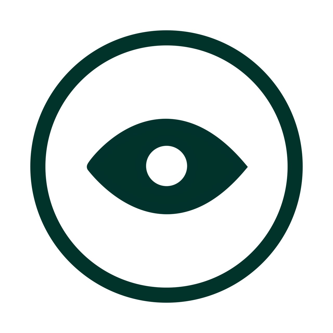 Icono que ilustra un ojo - verde