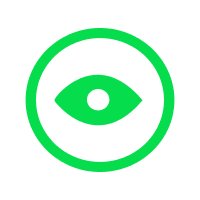 Pictogram dat een oogbal illustreert - lichtgroen