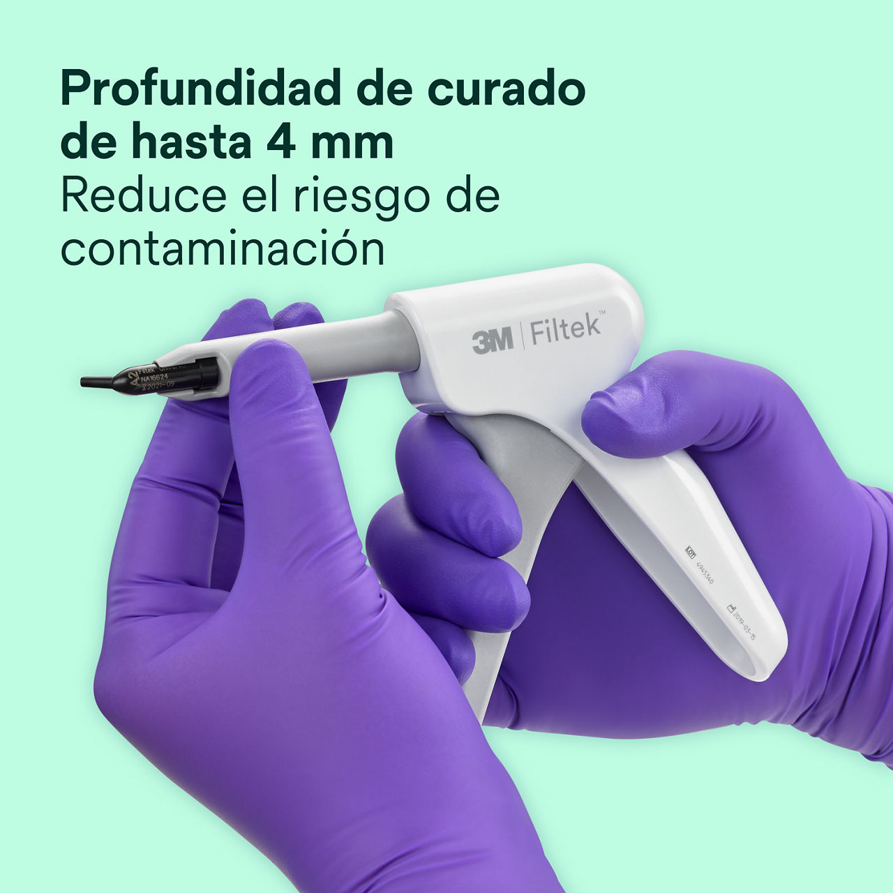2- Filtek Bulk Fill Flowable Capsule: Profundidad de curado de hasta 4 mm
