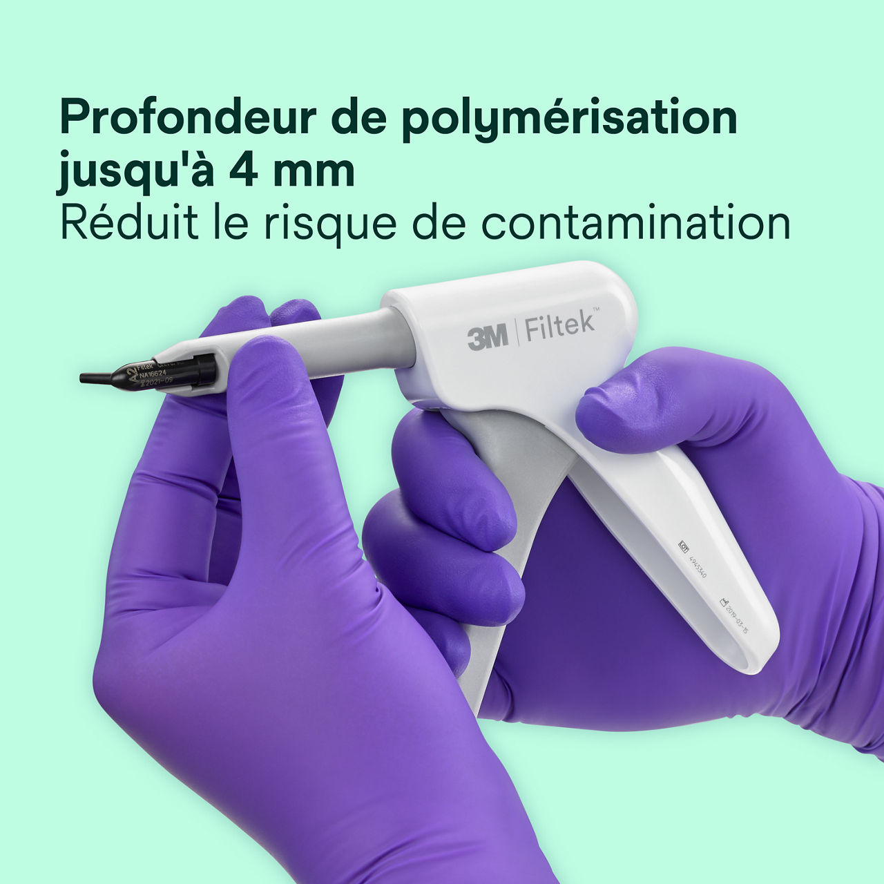 2- Filtek™ Bulk Fill Flowable Capsule: Profondeur de polymérisation jusqu'à 4 mm