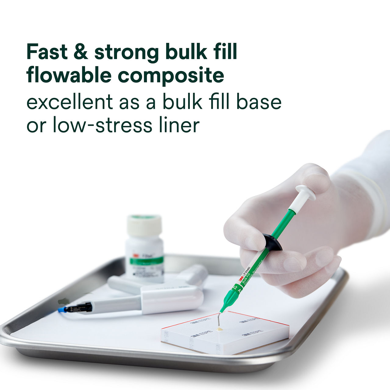 (1) 3M™ Filtek™ Bulk Fill Flowable Restorative Syringe: Fast & strong bulk fill flowable composite