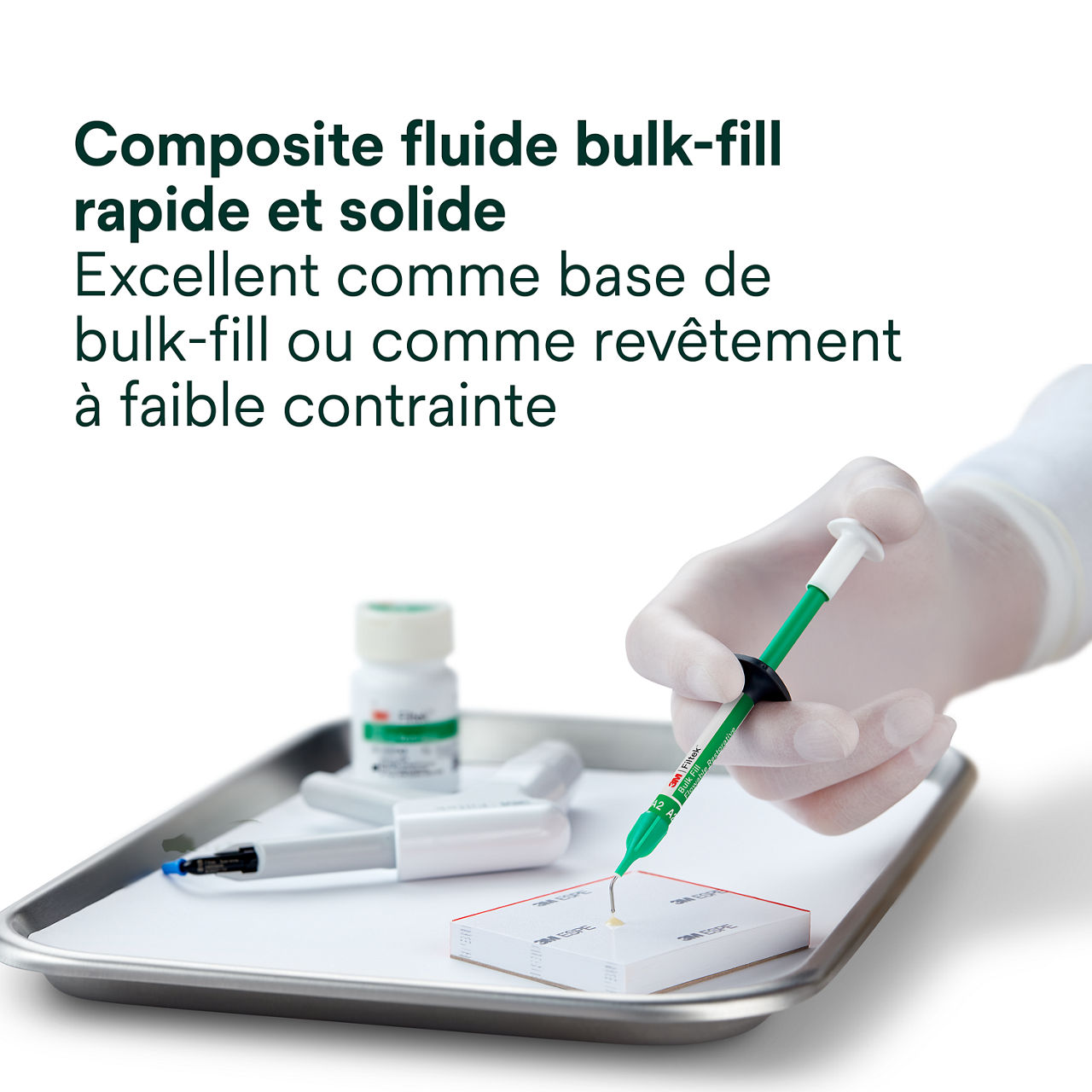 1- Filtek™ Bulk Fill Flowable Syringe: Composite fluide bulk-fill rapide et solide