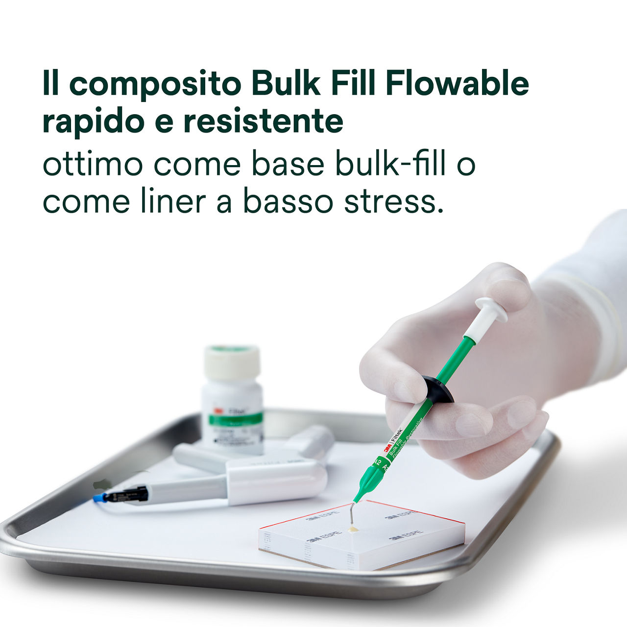 1- Filtek Bulk Fill Flowable Siringa: Il composito Bulk Fill Flowable rapido e resistente