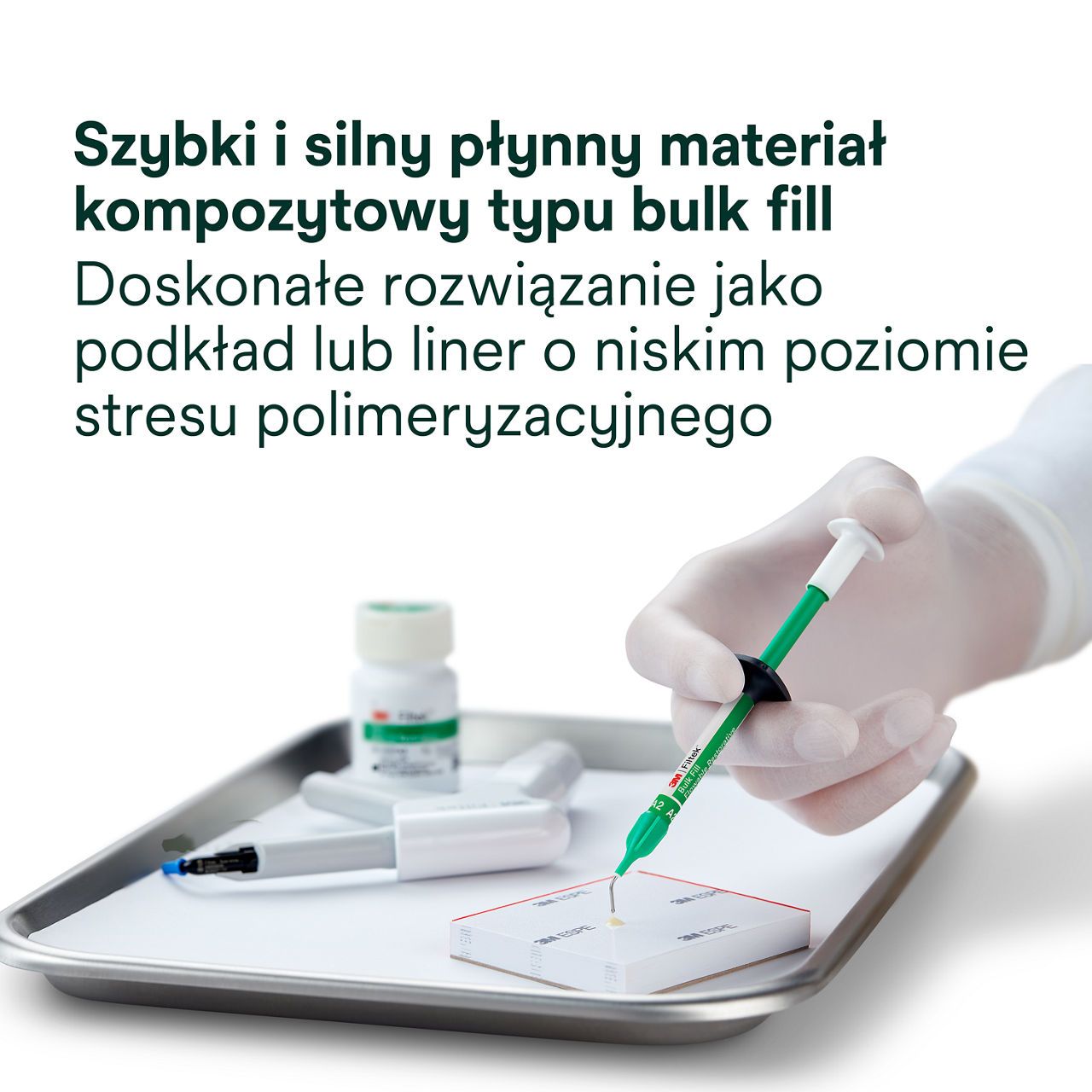 1- Filtek Bulk Fill Flowable Syringe: Szybki i silny płynny materiał kompozytowy typu bulk fill