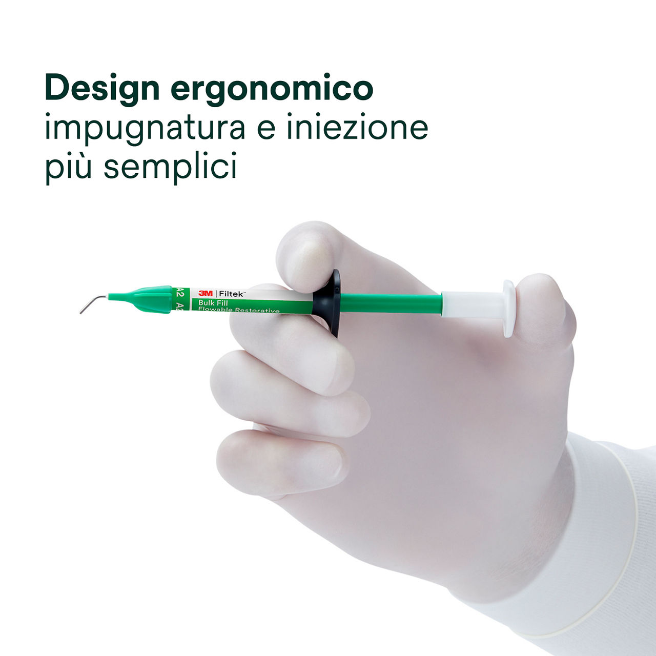 3- Filtek Bulk Fill Flowable Siringa: Design ergonomico: impugnatura e iniezione più semplici