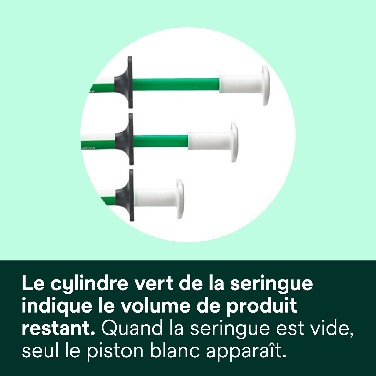 6- Filtek™ Bulk Fill Flowable Syringe: Le cylindre vert de la seringue