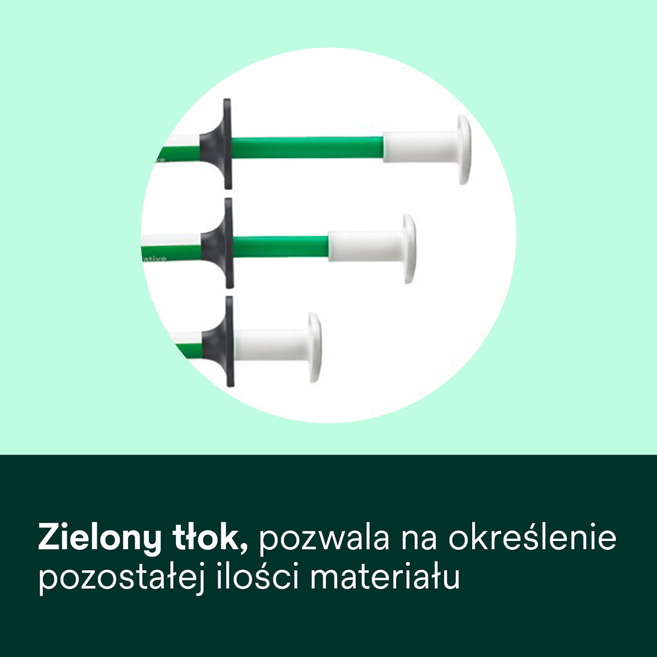 6- Filtek Bulk Fill Flowable Syringe: Tłok pozwala określić ilość materiału