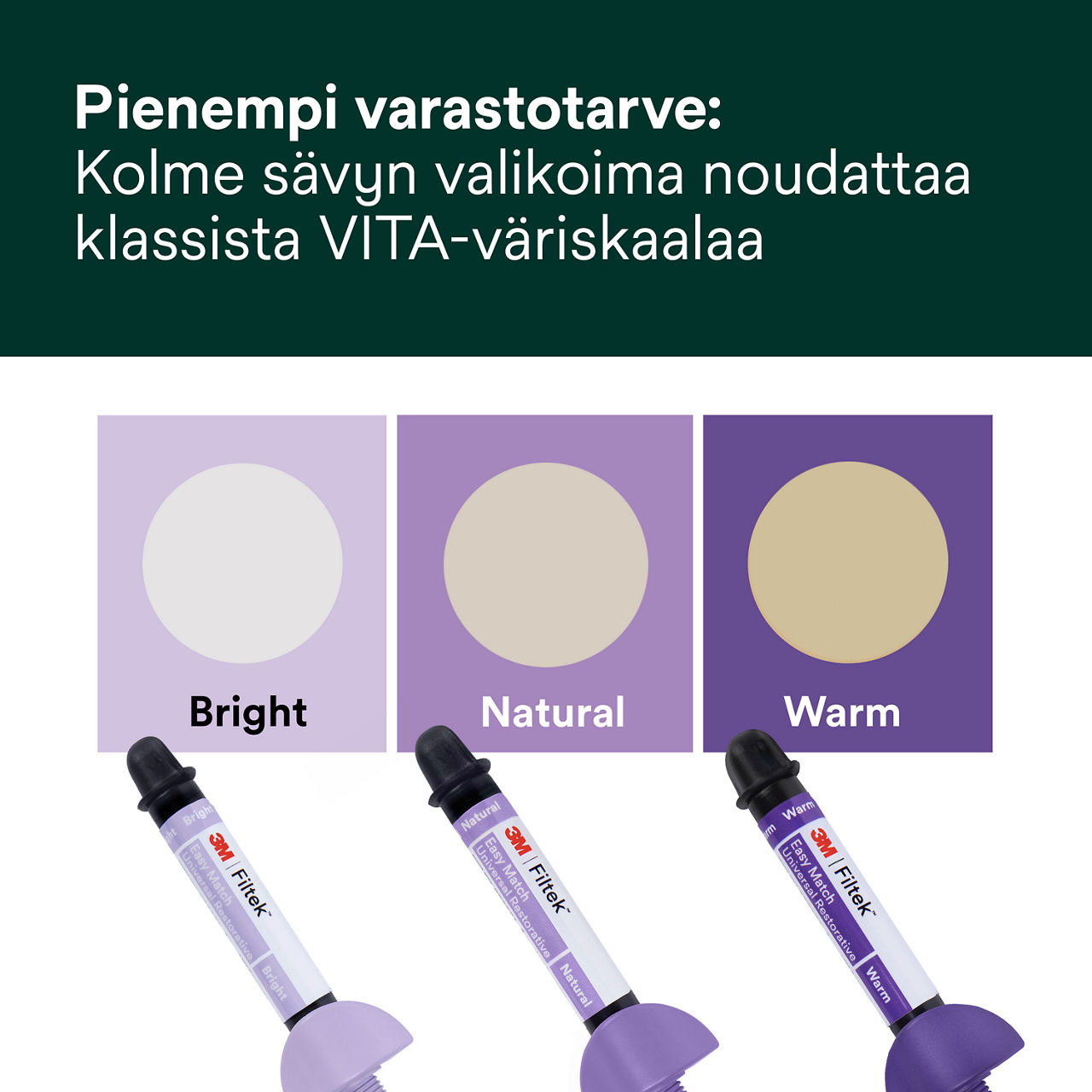 (1) Filtek™ Easy Match Universal Restorative Pienempi varastotarve ruiskut Bplus 5