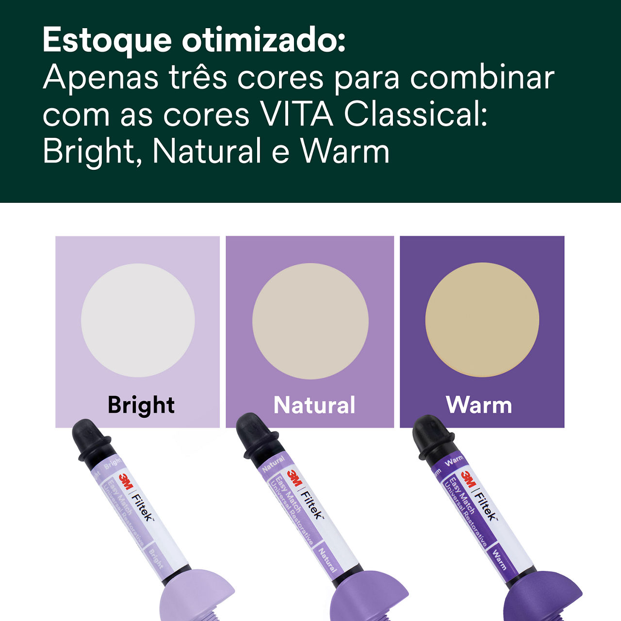 (1) Filtek™ Easy Match Universal Restorative Seringa: Estoque otimizado Bplus 5