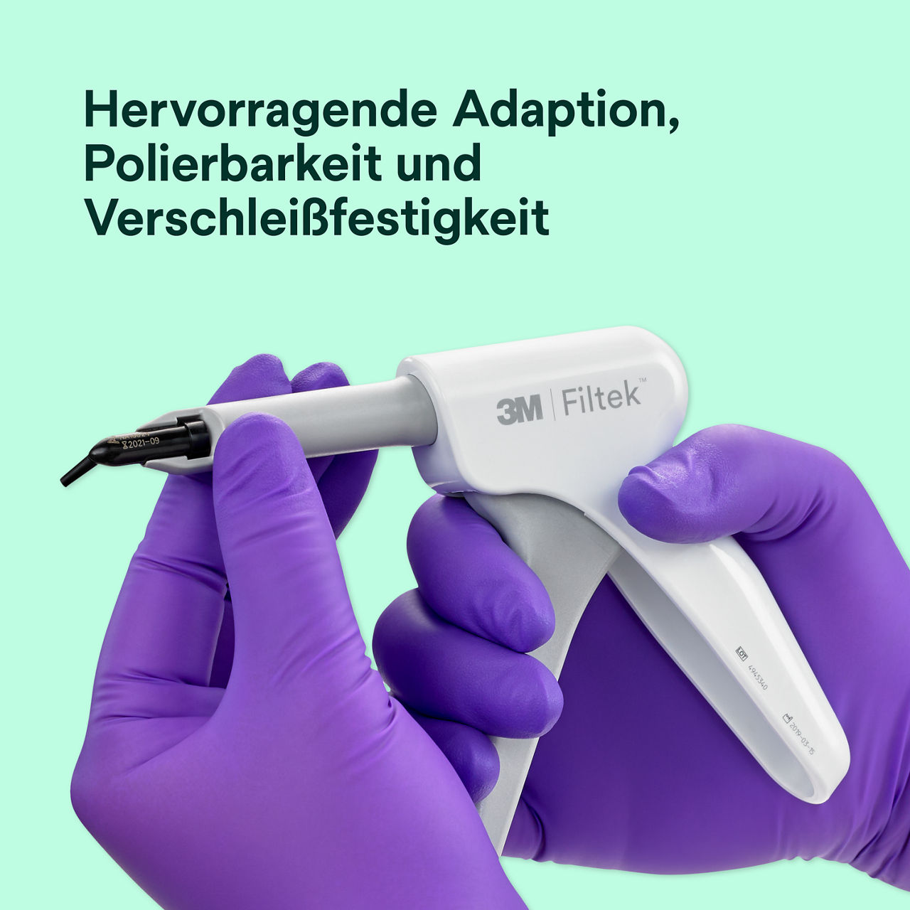 2- Filtek Supreme Flowable Capsule: Hervorragende Adaption, Polierbarkeit und Verschleißfestigkeit