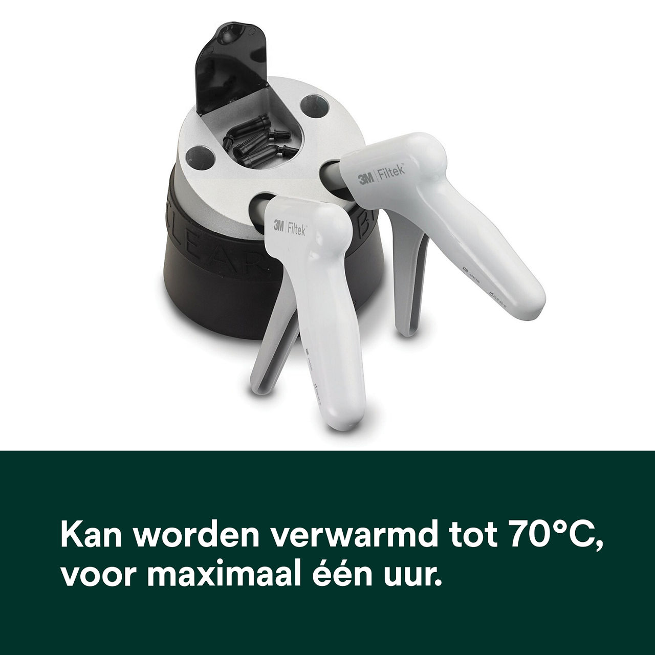 3- Filtek Supreme Flowable Capsule:  Kan worden verwarmd tot 70°, voor maximaal één uur