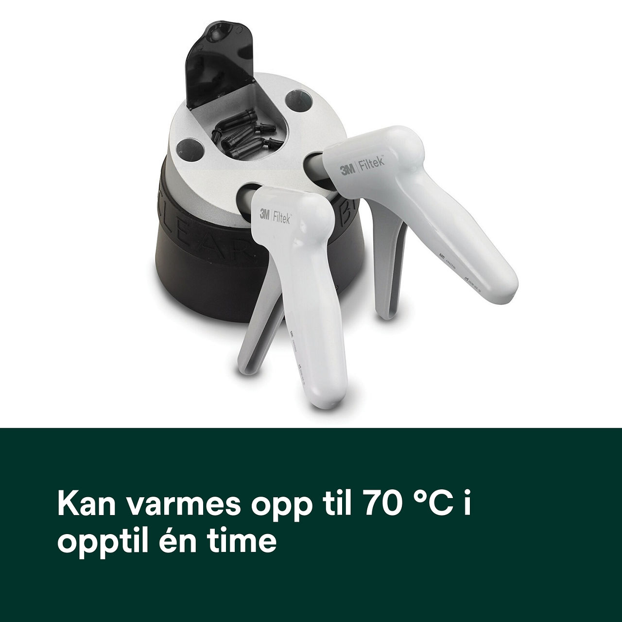 3- Filtek™ Supreme Flowable Capsule: Kan varmes opp til 70 °C i opptil én time