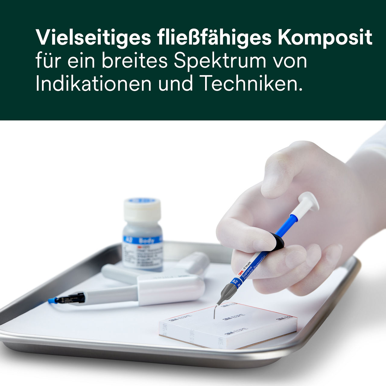 1- Filtek Supreme Flowable Syringe: Vielseitiges fließfähiges Komposit