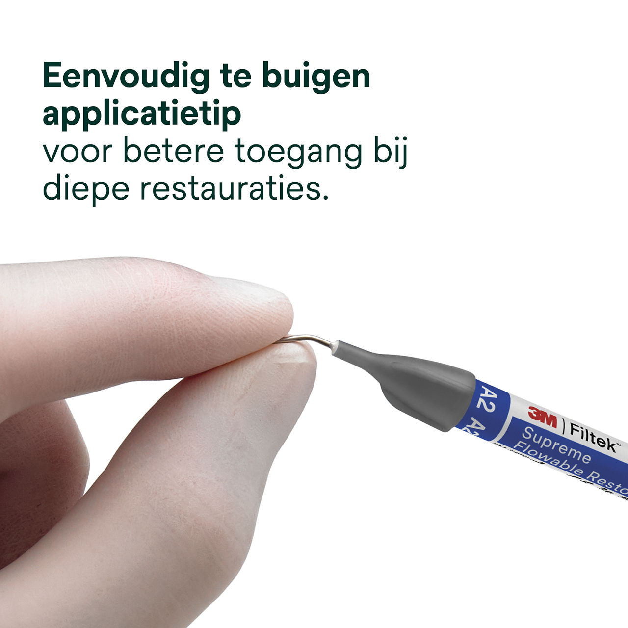 5- Filtek Supreme Flowable Syringe: Eenvoudig te buigen applicatietip