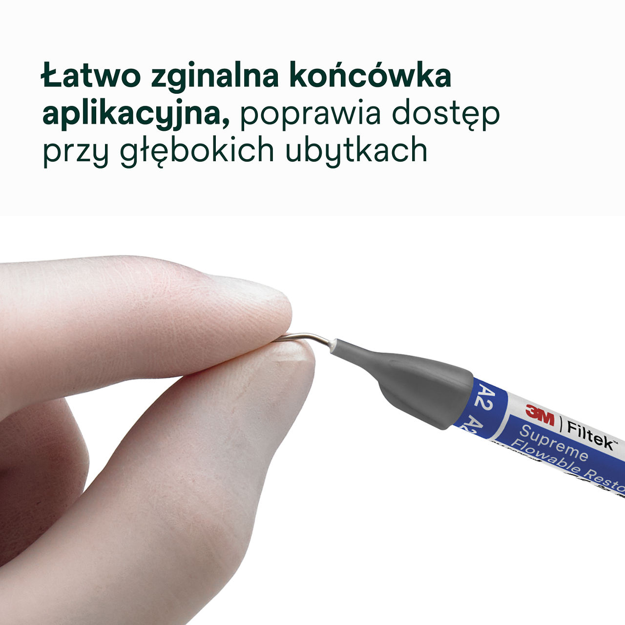 5- Filtek Supreme Flowable Syringe: Łatwo zginalna końcówka aplikacyjna