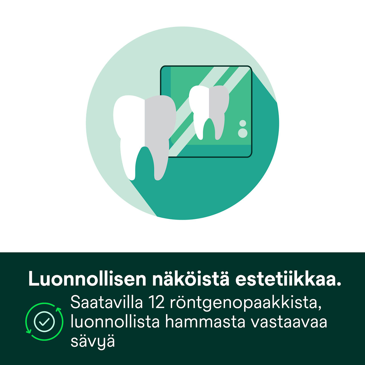 4- Filtek Z250 Universal:Luonnollisen näköistä estetiikkaa.