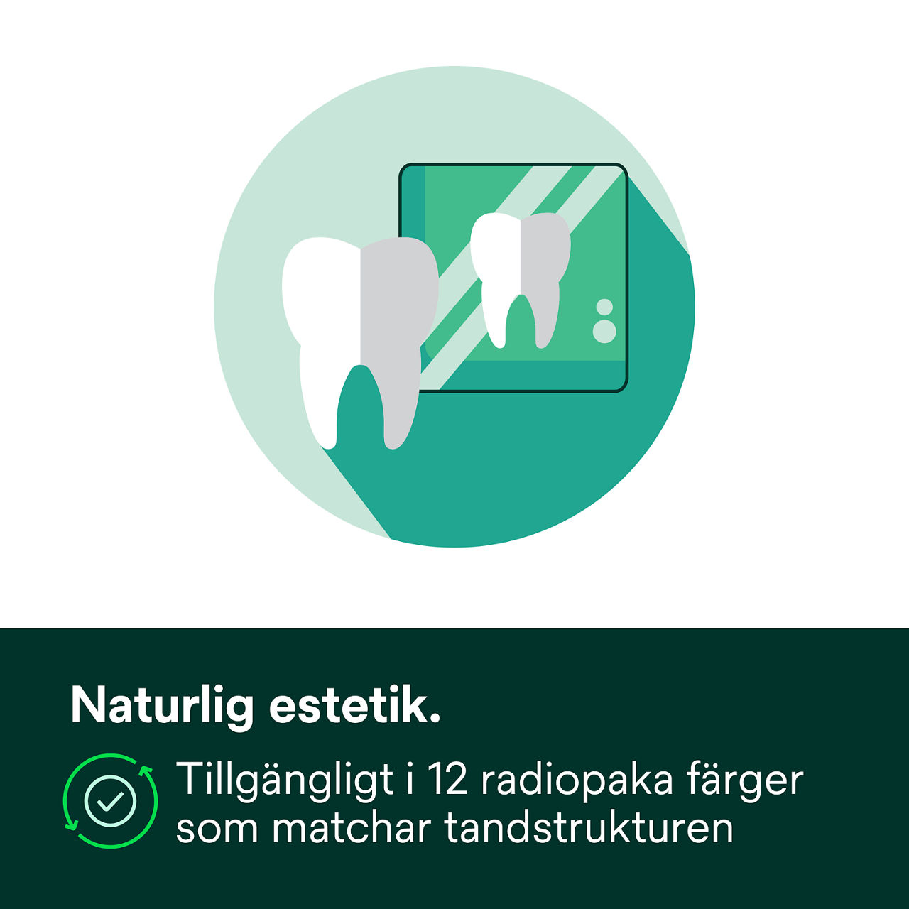 4- Filtek™ Z250 Universal: Naturlig estetik. Tillgängligt i