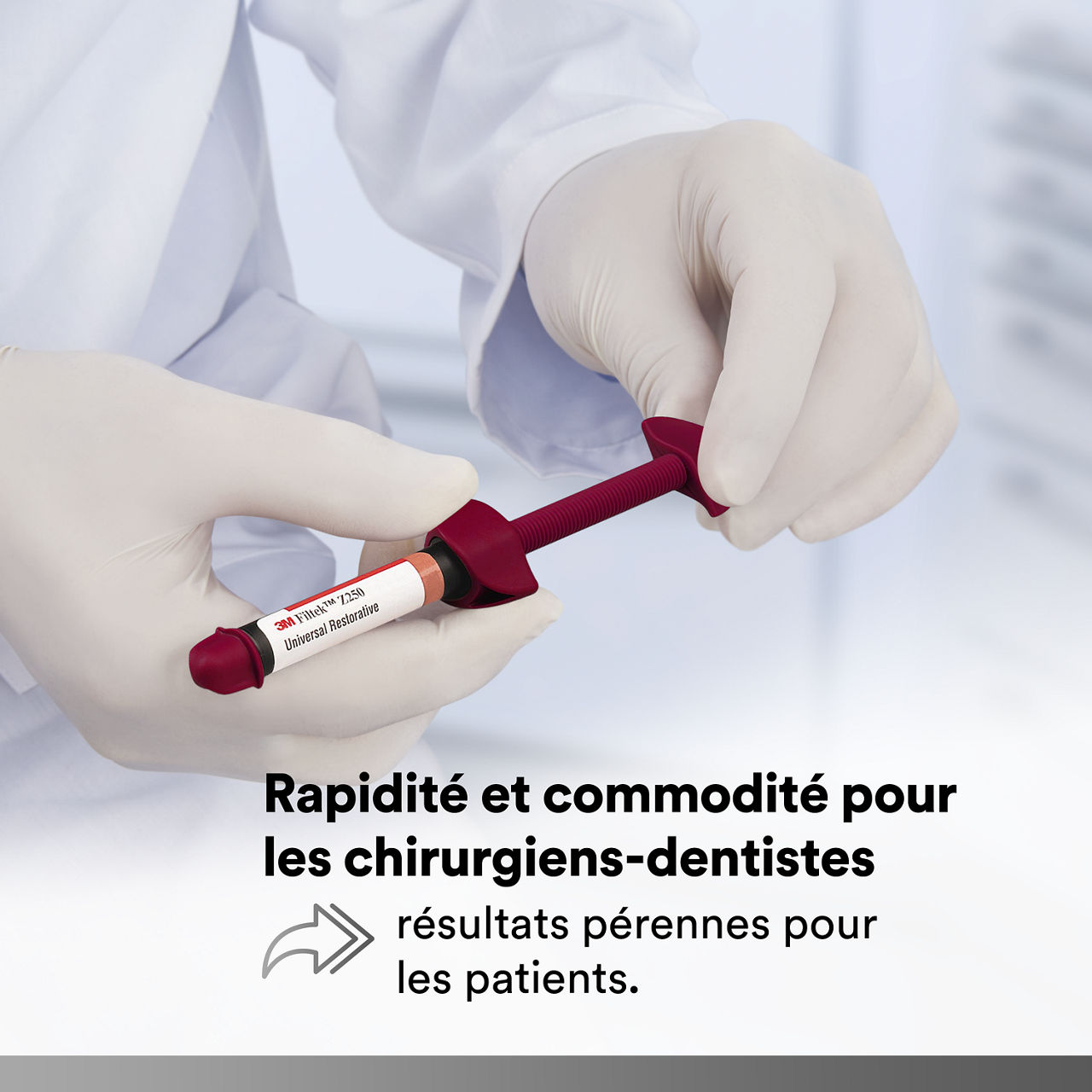 1- Filtek™ Z250 Syringe: Schnelligkeit und Komfort, langlebige Behandlungsergebnisse