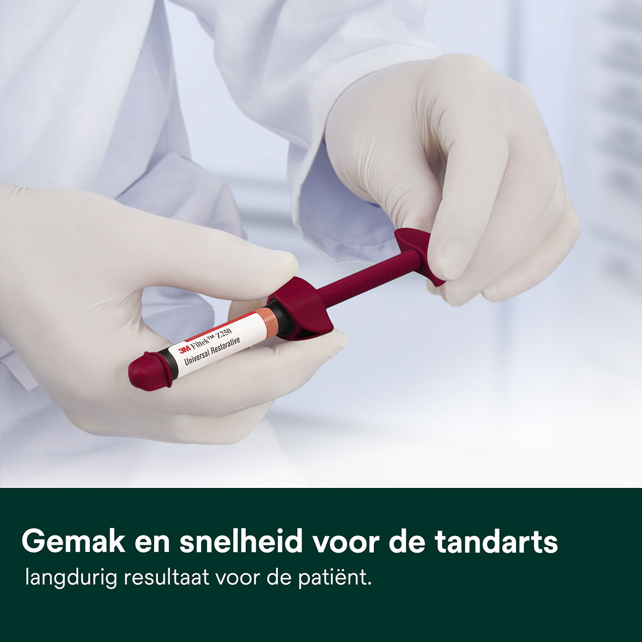 1- Filtek Z250 Syringe:  Gemak en snelheid voor de tandarts langdurig resultaat voor de patiënt.