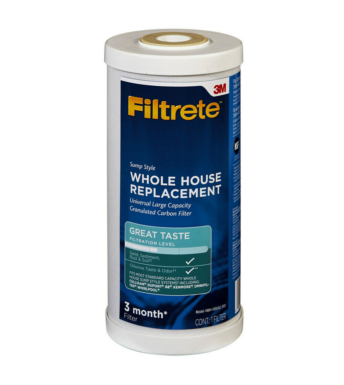 Filtrete™ Whole House Replacement Water Filter Drop-in Cartridge4WH-STDGR-F02, 5620421, Standard Size, 2 Per Case