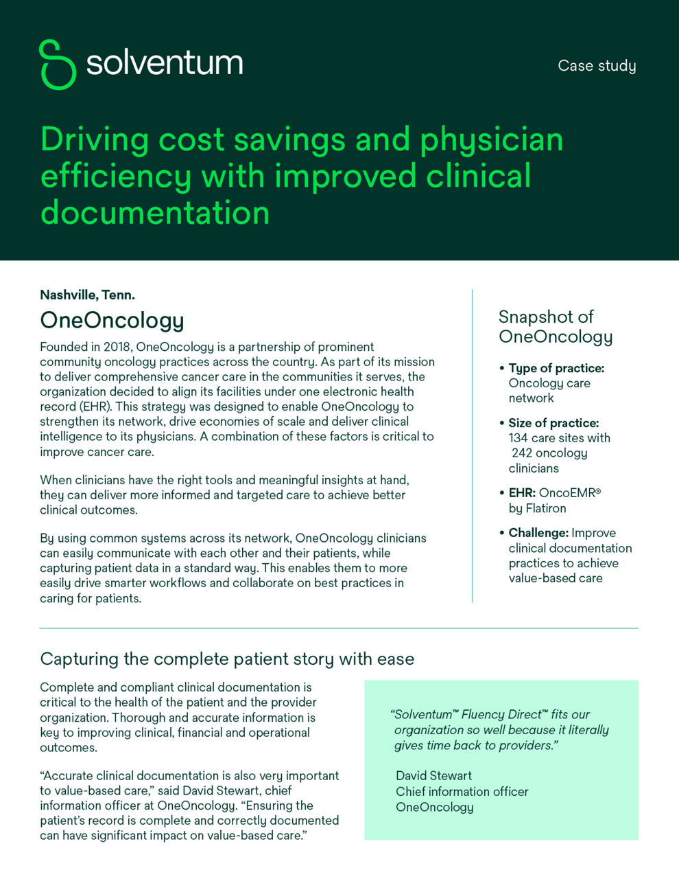 OneOncology Case Study