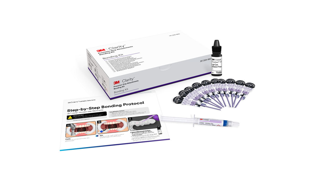 Bonding Kit includes 3M™ Transbond™ XT Primer, 3M™ Unitek™ Etching Gel and 3M™ Transbond™ Plus Self Etching Primer