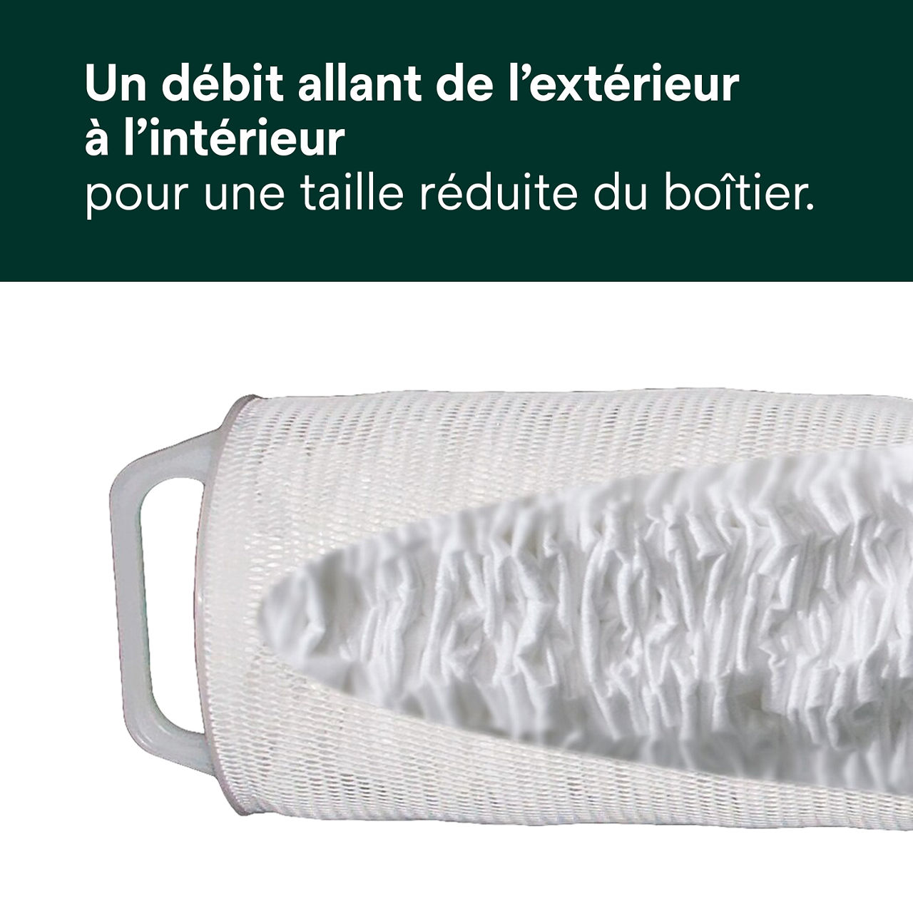(2) High Flow HF/HFM : Débit de l'extérieur vers l'intérieur