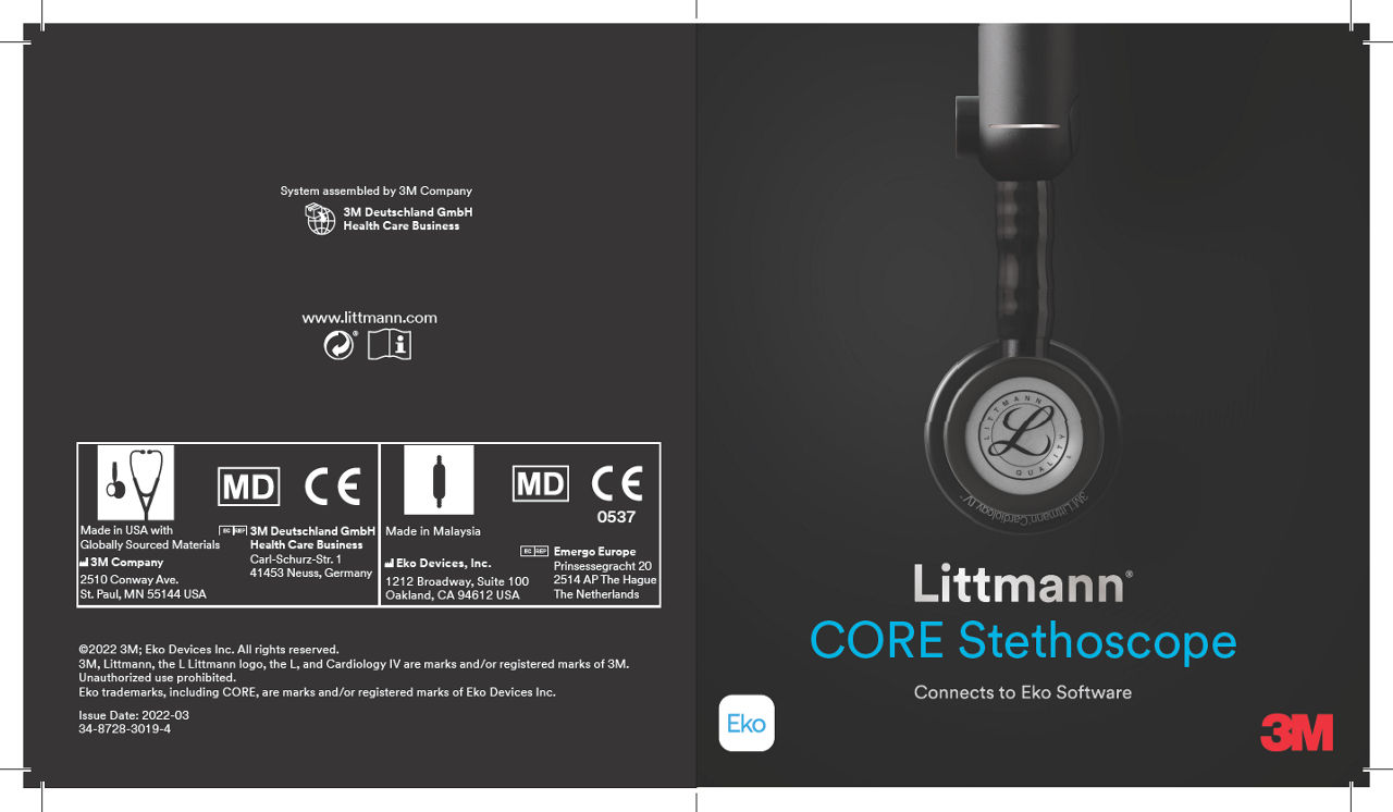 3M™ Littmann® CORE Stethoscope - Instruction for use