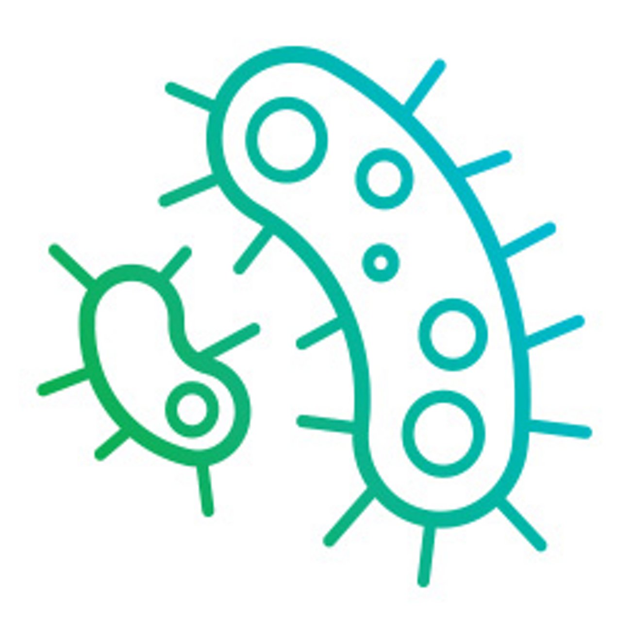 Bloodstream infection icon, green blue gradient