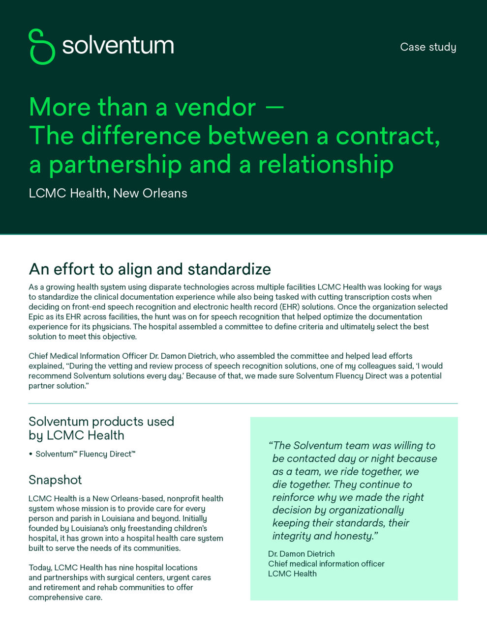 LCMC Health Case Study