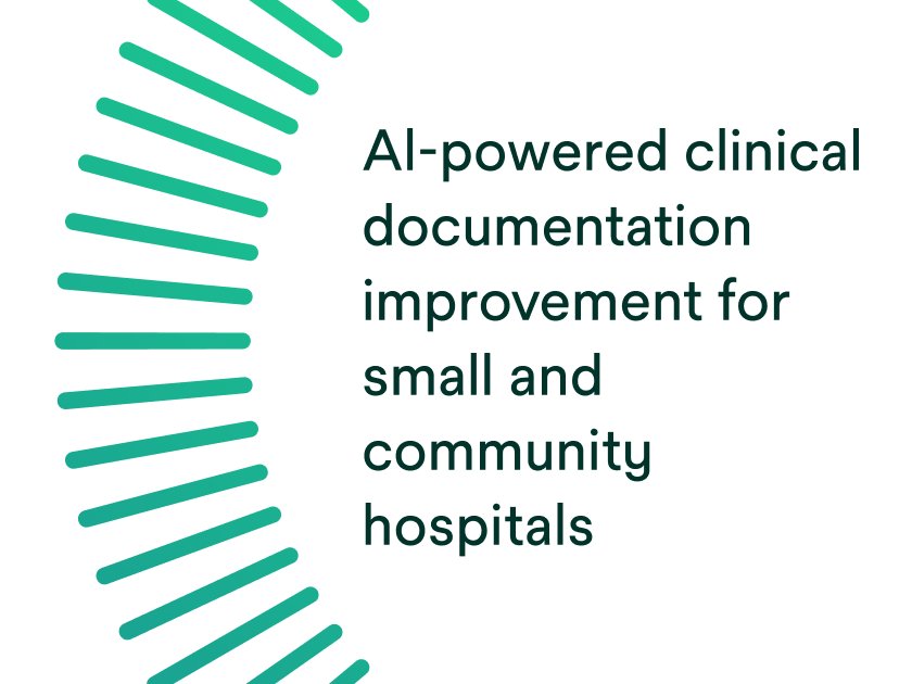 AI-powered clinical documentation improvement for small and community hospitals.