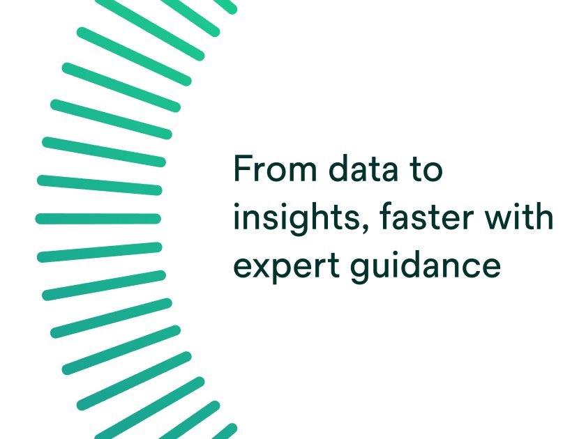 From data to insights, faster with expert guidance.