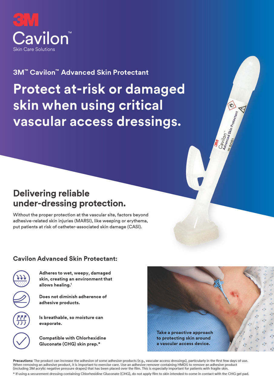 Cavilon Advanced Skin Protectant vascular access protection flyer cover preview