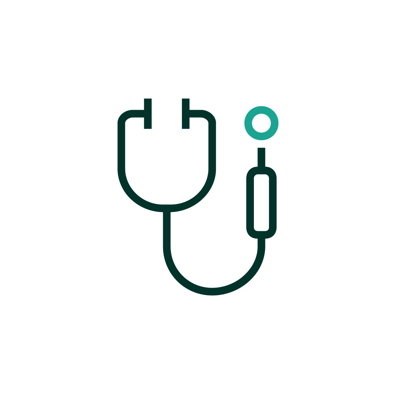 Symbol eines Stethoskops.