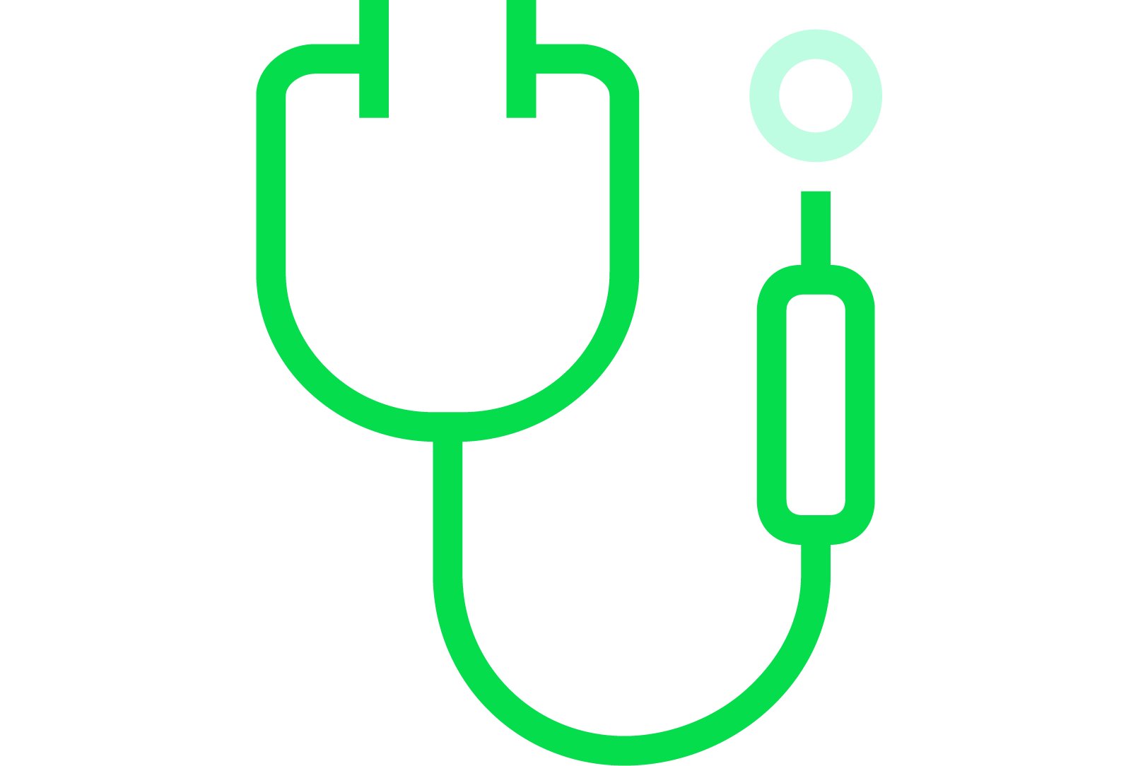 Symbol eines Stethoskops.