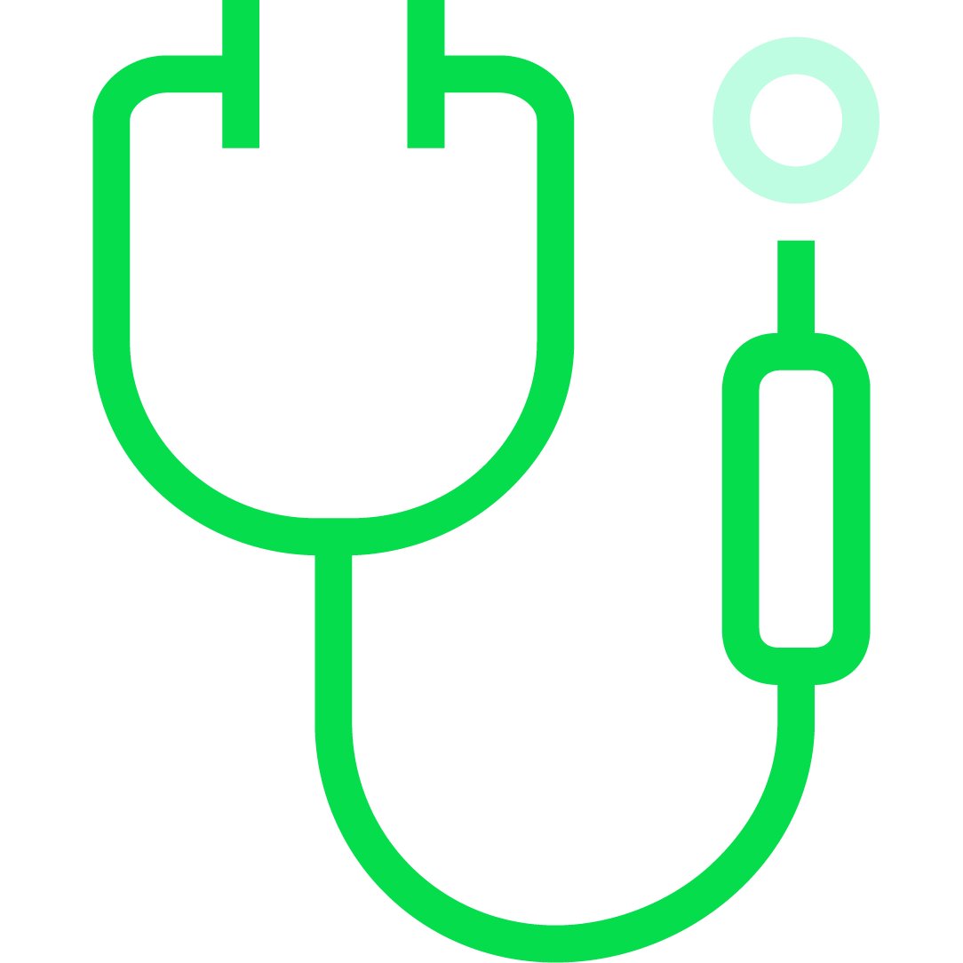 Icon of a stethoscope.