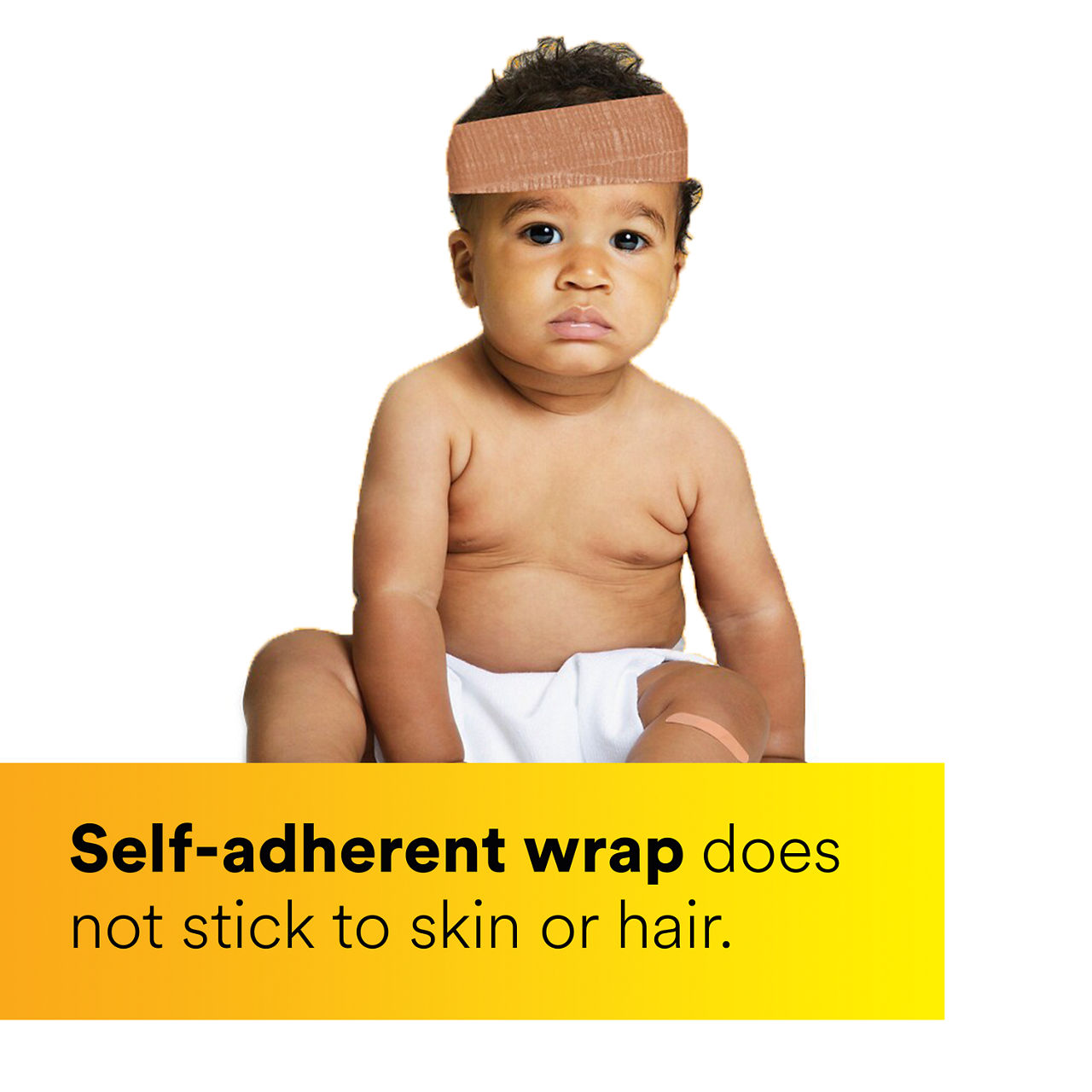 (1) Coban NL: Self-adherant wrap does not stick to skin or hair