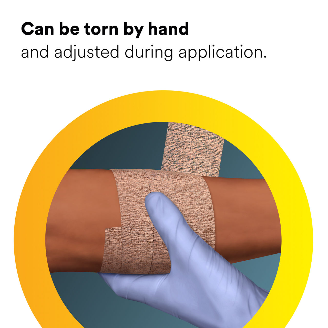 (2) Coban NL: Can be torn by hand and adjusted during application