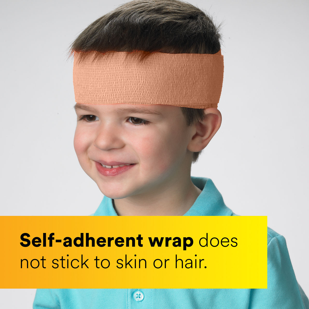 (1) Coban Self-Adherent Wrap with Latex: Does not stick to skin or hair