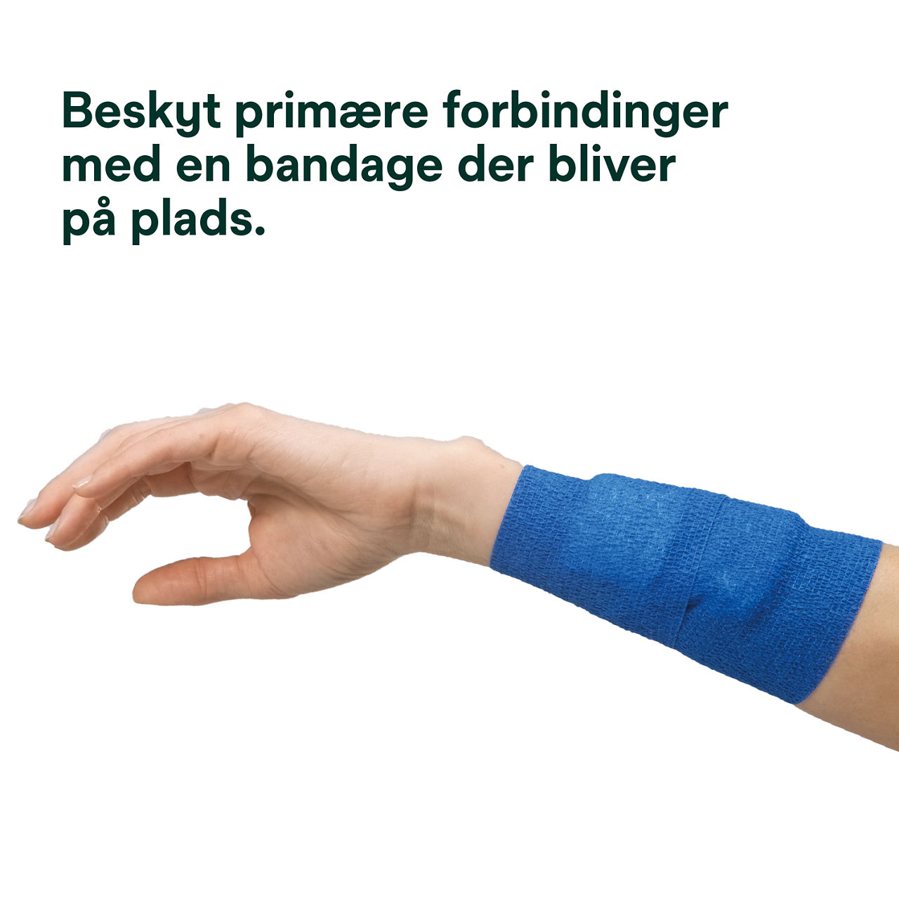 (2) Coban selvklæbende omslag med latex: Beskyt primære forbindinger med et omslag, der bliver på plads