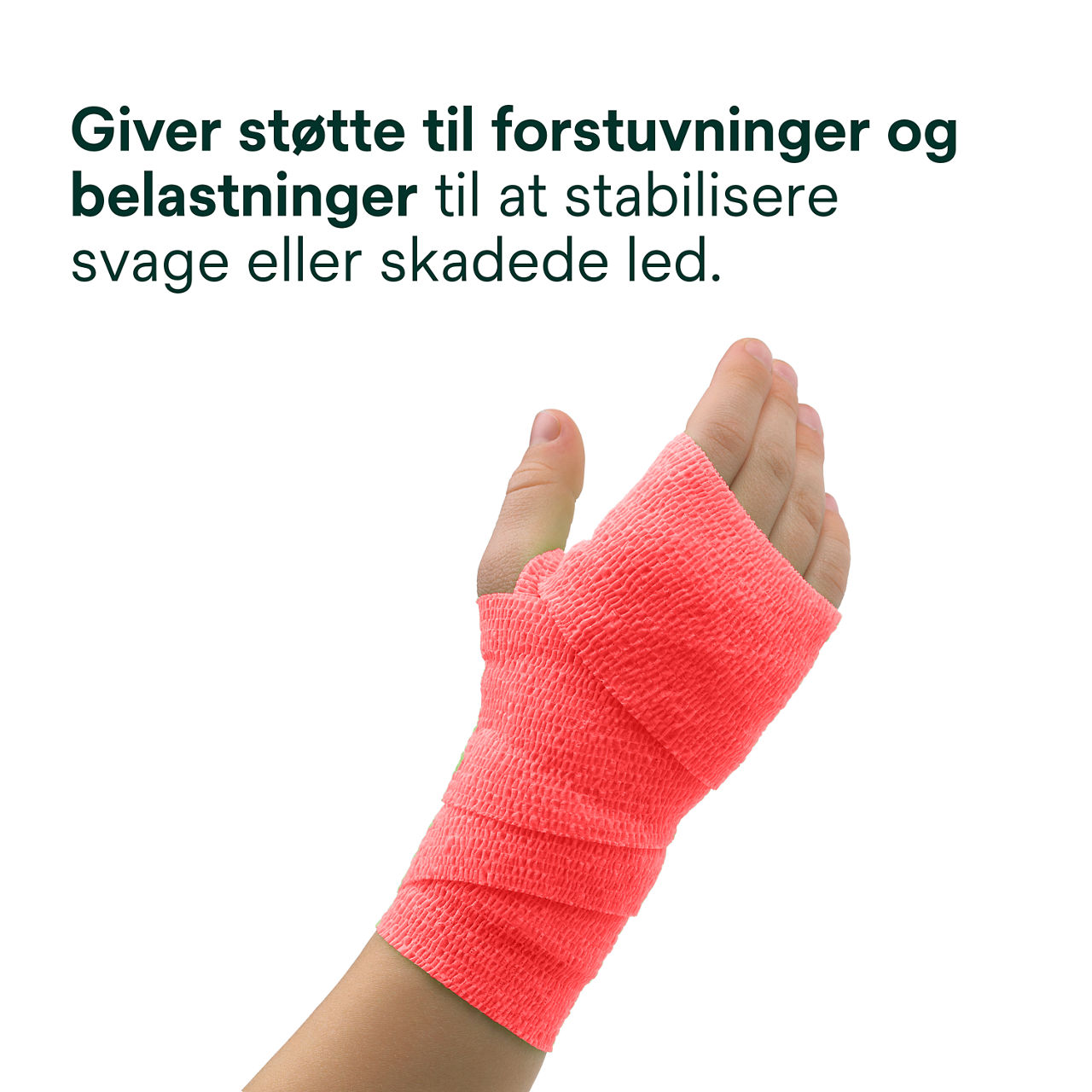 (4) Coban selvklæbende bandage med latex: Støtter forstrækninger og forstuvninger for at stabilisere svage eller skadede