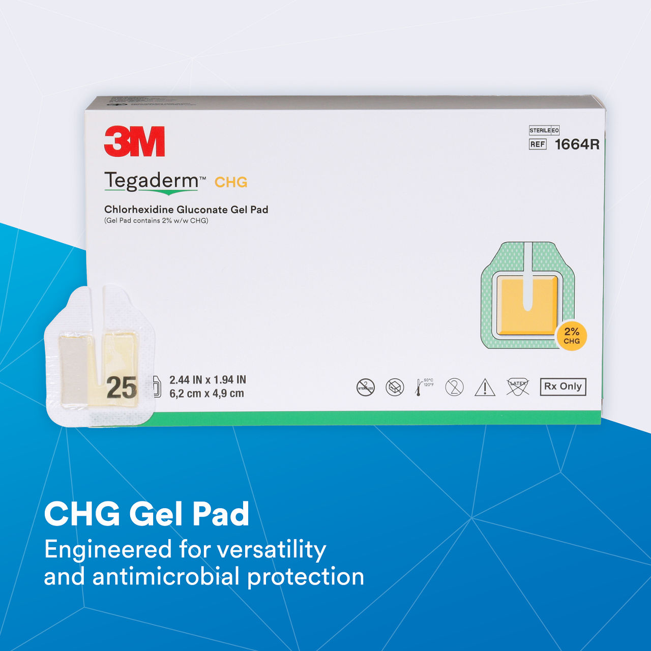 (1) 3M™ Tegaderm™ CHG Gel Pad 1664R