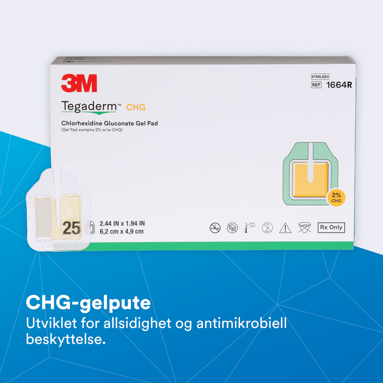 (1) Tegaderm™ CHG Gel Pad 1664: CHG Gel Pad
