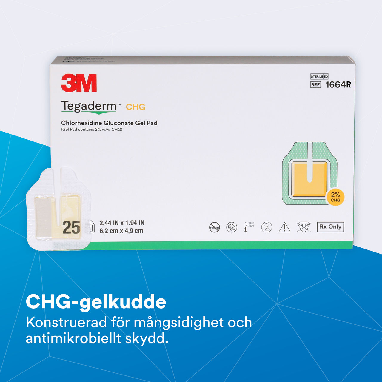 (1) Tegaderm CHG Gel Pad 1664: CHG gelkudde