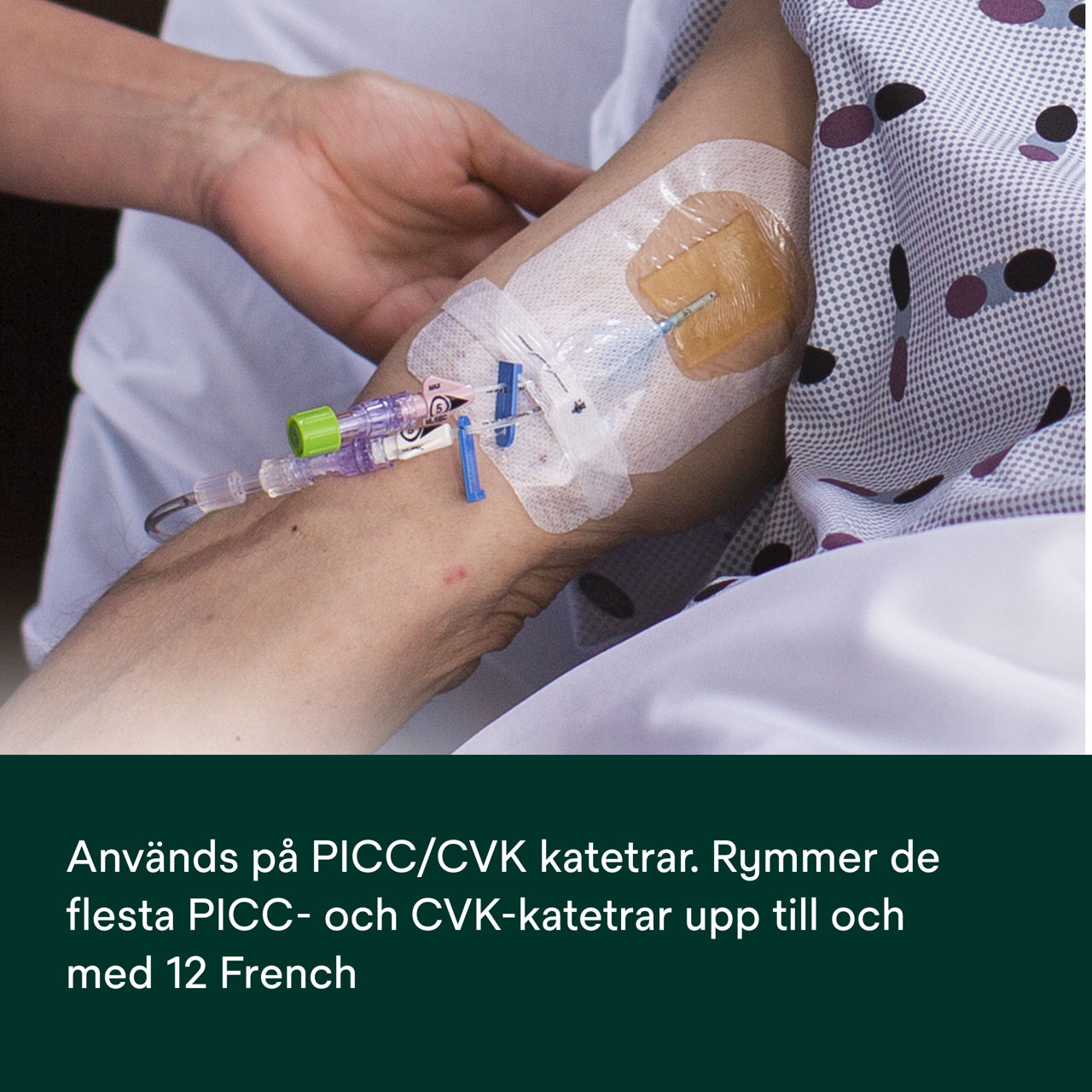 (6) PICC/CVC Device + CHG IV Dressing 1879-2100: Användning på PICC/CVC-katetrar