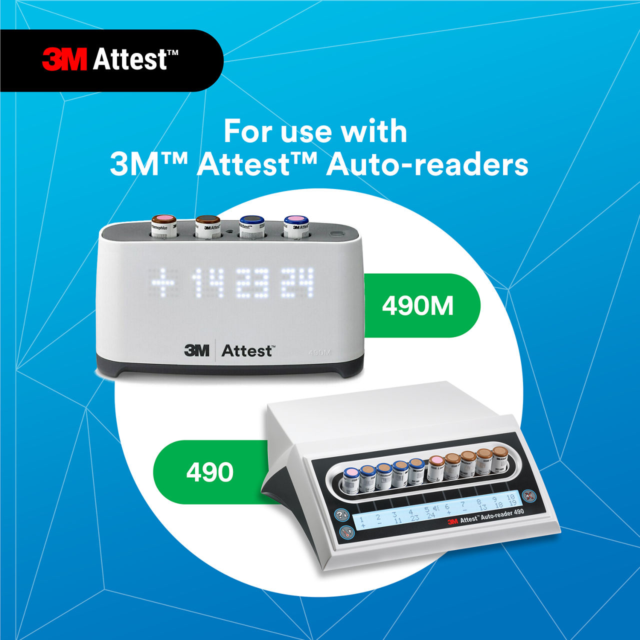 (5) For use with 3M Attest Auto-readers 490 & 490M