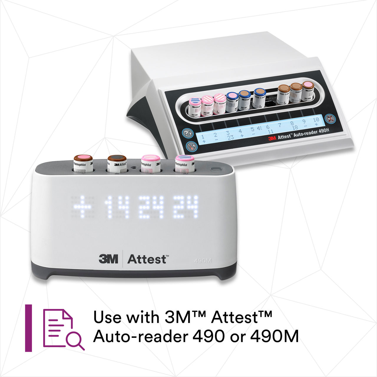 (4) Use with 3M Attest Auto-reader 490 or 490M