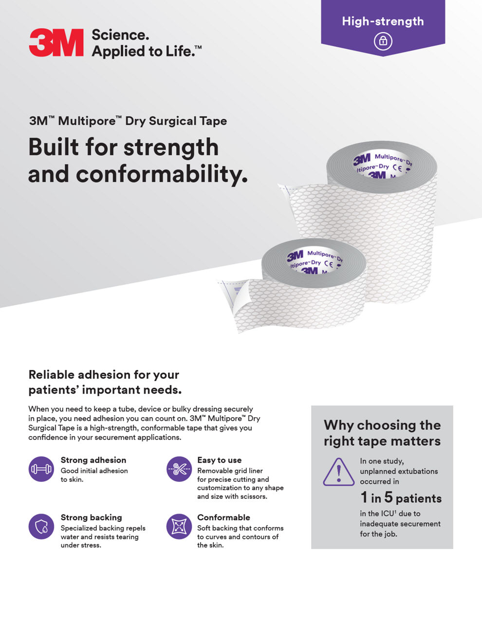 3M Multipore Dry Surgical Tape Sell Sheet