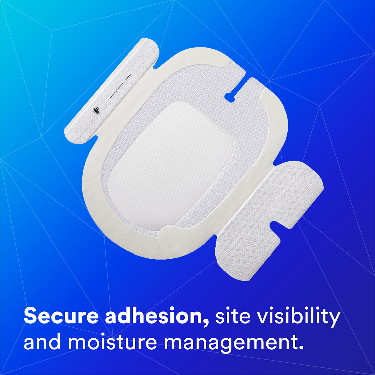 (1 - 1689) Tegaderm IV Advanced Securement: Secure adhesion, site visibility, moisture management