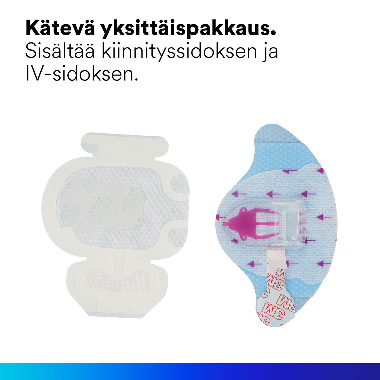 (1-1839-2100) 3M PICC/CVC + Tegaderm IV Advanced Securement: Kätevä yksittäispakkaus